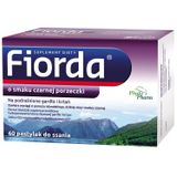 Fiorda, smak czarnej porzeczki, 60 pastylek do ssania USZKODZONE OPAKOWANIE - miniaturka zdjęcia produktu