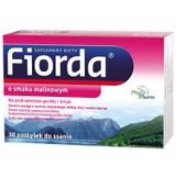 Fiorda, smak malinowy, 30 pastylek do ssania - miniaturka zdjęcia produktu