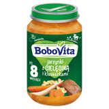 BoboVita Obiadek, jarzynki z cielęciną i kluseczkami, po 8 miesiącu, 190 g - miniaturka zdjęcia produktu