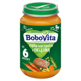 BoboVita Zupka warzywna z cielęcinką, po 6 miesiącu, 190 g - miniaturka zdjęcia produktu