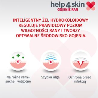 Help4Skin Gojenie Ran, żel hydrokoloidowy, 20 g - 4 Help4Skin Gojenie Ran, żel hydrokoloidowy, 20 g - 4 - zdjęcie produktu