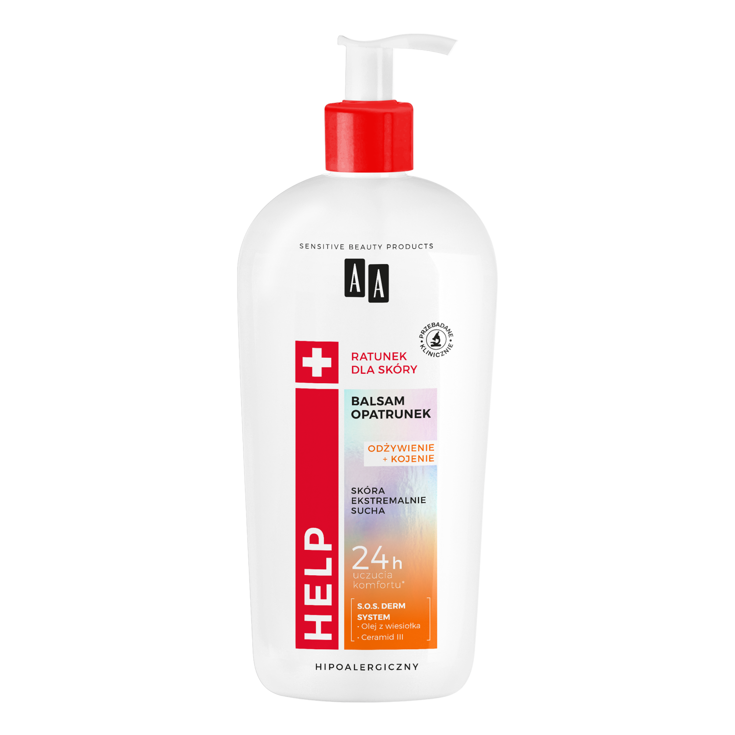AA AA Help, balsam opatrunek do ciała, skóra sucha, 400 ml — Składniki i ocena