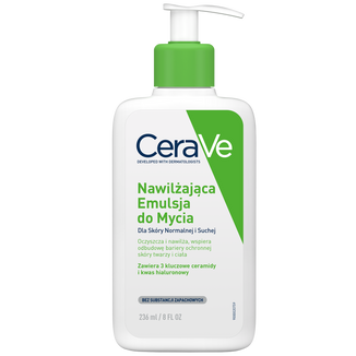 CeraVe, emulsja nawilżająca do mycia, skóra normalna i sucha, 236 ml - zdjęcie produktu