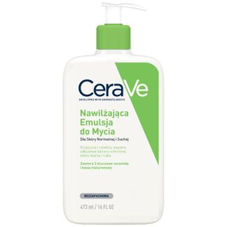 CeraVe, emulsja nawilżająca do mycia, skóra normalna i sucha, 473 ml USZKODZONE OPAKOWANIE - zdjęcie produktu