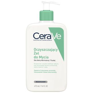 CeraVe, oczyszczający żel do mycia z ceramidami, skóra normalna i tłusta, 473 ml - zdjęcie produktu