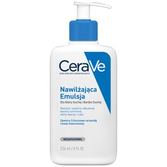 CeraVe, emulsja nawilżająca z ceramidami, skóra sucha i bardzo sucha, 236 ml - zdjęcie produktu