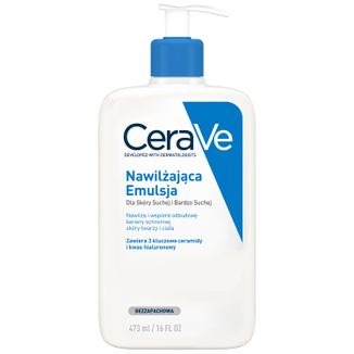 CeraVe, emulsja nawilżająca z ceramidami, skóra sucha i bardzo sucha, 473 ml - zdjęcie produktu