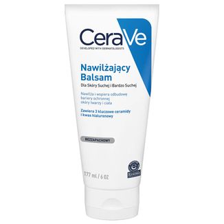 CeraVe, balsam nawilżający do twarzy i ciała z ceramidami, skóra sucha i bardzo sucha, 177 ml - zdjęcie produktu