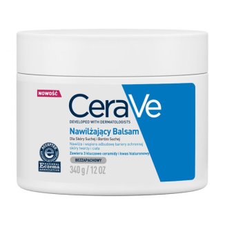 CeraVe, balsam nawilżający do twarzy i ciała z ceramidami, skóra sucha, 340 g - zdjęcie produktu