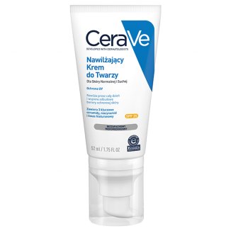 CeraVe, krem nawilżający do twarzy z ceramidami, skóra normlana i sucha, SPF25, 52 ml - zdjęcie produktu