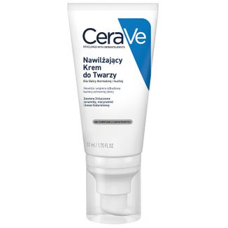 CeraVe, nawilżający krem z ceramidami do twarzy, skóra normalna i sucha, 52 ml USZKODZONE OPAKOWANIE - zdjęcie produktu