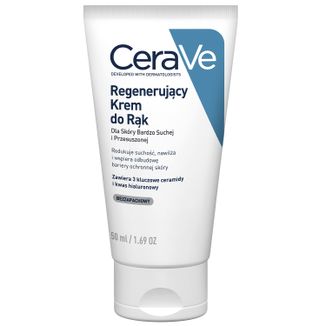 CeraVe, regenerujący krem do rąk z ceramidami, skóra bardzo sucha i przesuszona, 50 ml - zdjęcie produktu