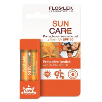 Flos-Lek Sun Care, pomadka ochronna do ust, SPF 30, 1 sztuka - zdjęcie produktu
