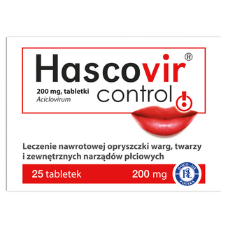 Hascovir Control 200 mg, 25 tabletek - zdjęcie produktu