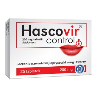 Hascovir Control 200 mg, 25 tabletek - zdjęcie produktu