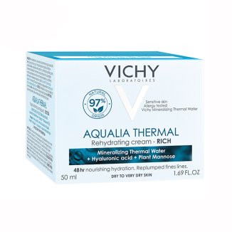 Vichy Aqualia Thermal, bogaty krem nawilżający, 50 ml - zdjęcie produktu