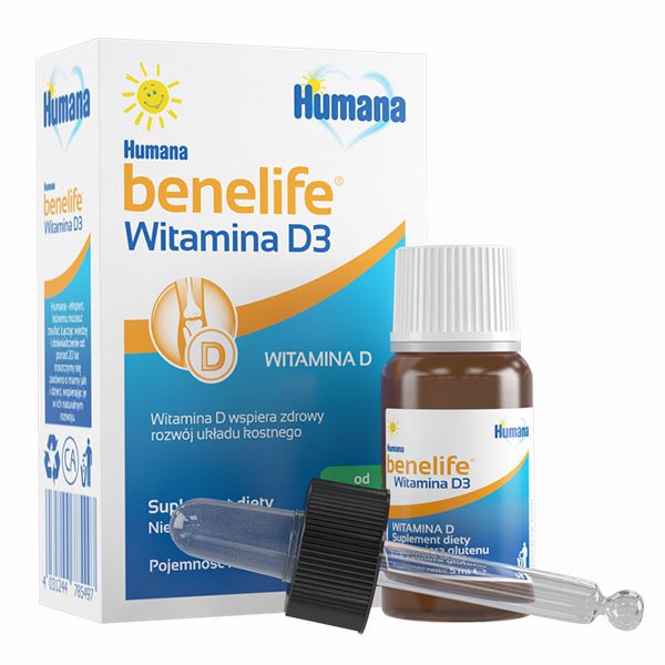 Humana benelife Witamina D3, krople dla dzieci od urodzenia, 5 ml - cena |  Apteka Internetowa Gemini