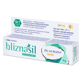 Bliznasil Forte, żel silikonowy na blizny, 15 g USZKODZONE OPAKOWANIE - zdjęcie produktu