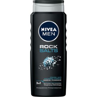 Nivea Men, żel pod prysznic 3w1 do twarzy, ciała i włosów, Rock Salts, 500 ml - zdjęcie produktu