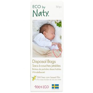 Eco By Naty, worki biodegradowalne na pieluchy, 50 sztuk USZKODZONE OPAKOWANIE Eco By Naty, worki biodegradowalne na pieluchy, 50 sztuk USZKODZONE OPAKOWANIE - zdjęcie produktu