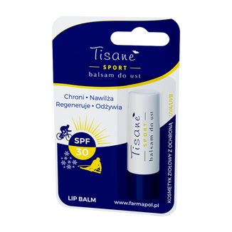 Tisane Sport, balsam do ust w sztyfcie, SPF 30, 4,3 g - zdjęcie produktu
