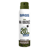Bros, spray na odzież przeciw kleszczom, DEET 20%, 90 ml - miniaturka zdjęcia produktu