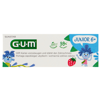Sunstar Gum Junior, pasta do zębów, od 6 roku życia, 50 ml USZKODZONE OPAKOWANIE - zdjęcie produktu