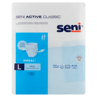 Seni Active Classic, majtki chłonne, Large, 110-135 cm, 30 sztuk - zdjęcie produktu