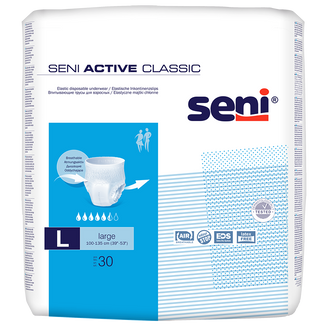 Seni Active Classic, majtki chłonne, Large, 110-135 cm, 30 sztuk - zdjęcie produktu