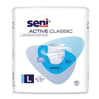 Seni Active Classic, majtki chłonne, Large, 110-135 cm, 30 sztuk - zdjęcie produktu
