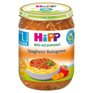 HiPP Danie Bio, spaghetti bolognese, po 12 miesiącu, 250 g - zdjęcie produktu