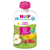 HiPP Owoce i Zboża Bio, jabłka, banany, maliny z orkiszem, po 6 miesiącu, 100 g - miniaturka zdjęcia produktu
