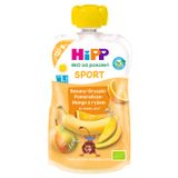 HiPP Sport Mus owocowy Bio, banany, gruszki, pomarańcze, mango z ryżem, po 1 roku, 120 g - miniaturka zdjęcia produktu