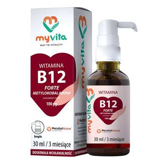 MyVita Witamina B12 Forte, krople, 30 ml - zdjęcie produktu