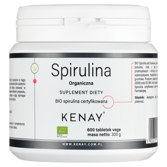 Kenay, Spirulina Organiczna, 600 tabletek - zdjęcie produktu