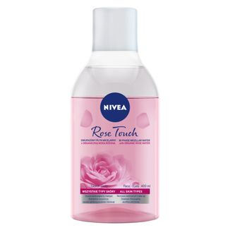 Nivea Rose Touch, dwufazowy płyn micelarny z organiczną wodą różaną, 400 ml - zdjęcie produktu