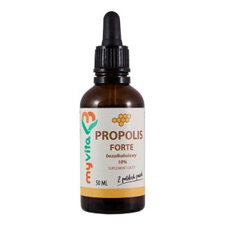 MyVita Propolis Forte bezalkoholowy 10%, krople, 50 ml - zdjęcie produktu
