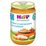 HiPP Danie Bio, kuskus z warzywami i kurczakiem, po 7 miesiącu, 220 g - miniaturka zdjęcia produktu