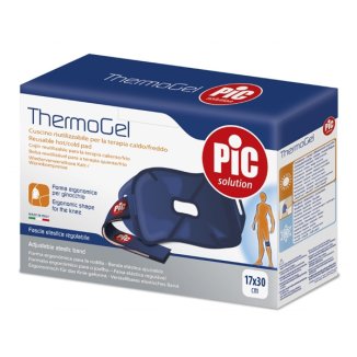 Pic Solution ThermoGel, kompres żelowy na kolano, z pasem, 17 cm x 30 cm, 1 sztuka - zdjęcie produktu