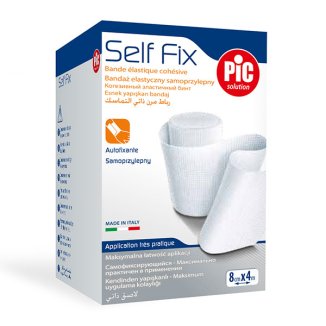 Pic Solution Self Fix, bandaż elastyczny, samoprzylepny, 8 cm x 4 m, 1 sztuka - zdjęcie produktu