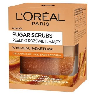 L’Oreal Sugar Scrubs, peeling rozświetlający, 50 ml - 2 L’Oreal Sugar Scrubs, peeling rozświetlający, 50 ml - 2 - zdjęcie produktu