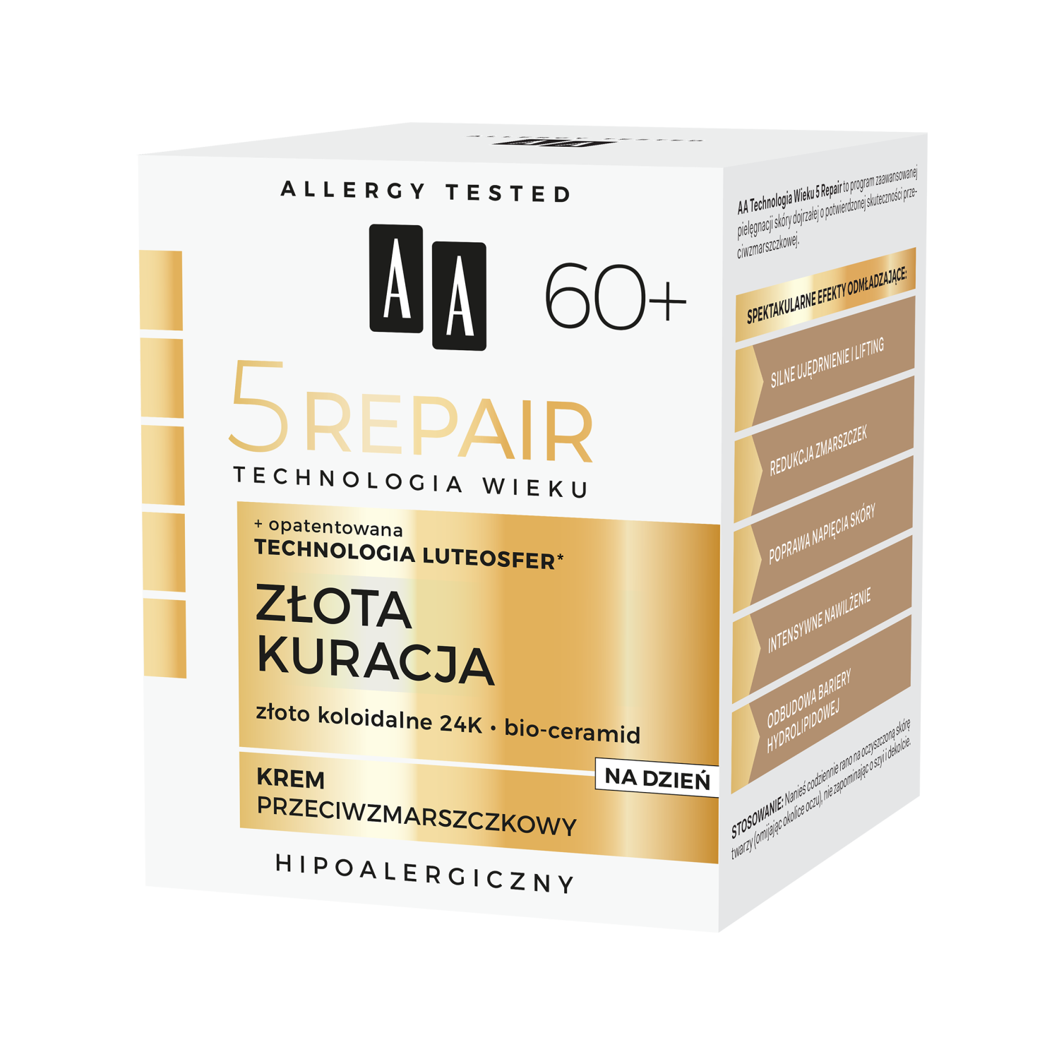AA AA Technologia Wieku 5 Repair, Anti-Falten-Creme 60+, für den Tag, 50 ml — Inhaltsstoffe und Bewertung