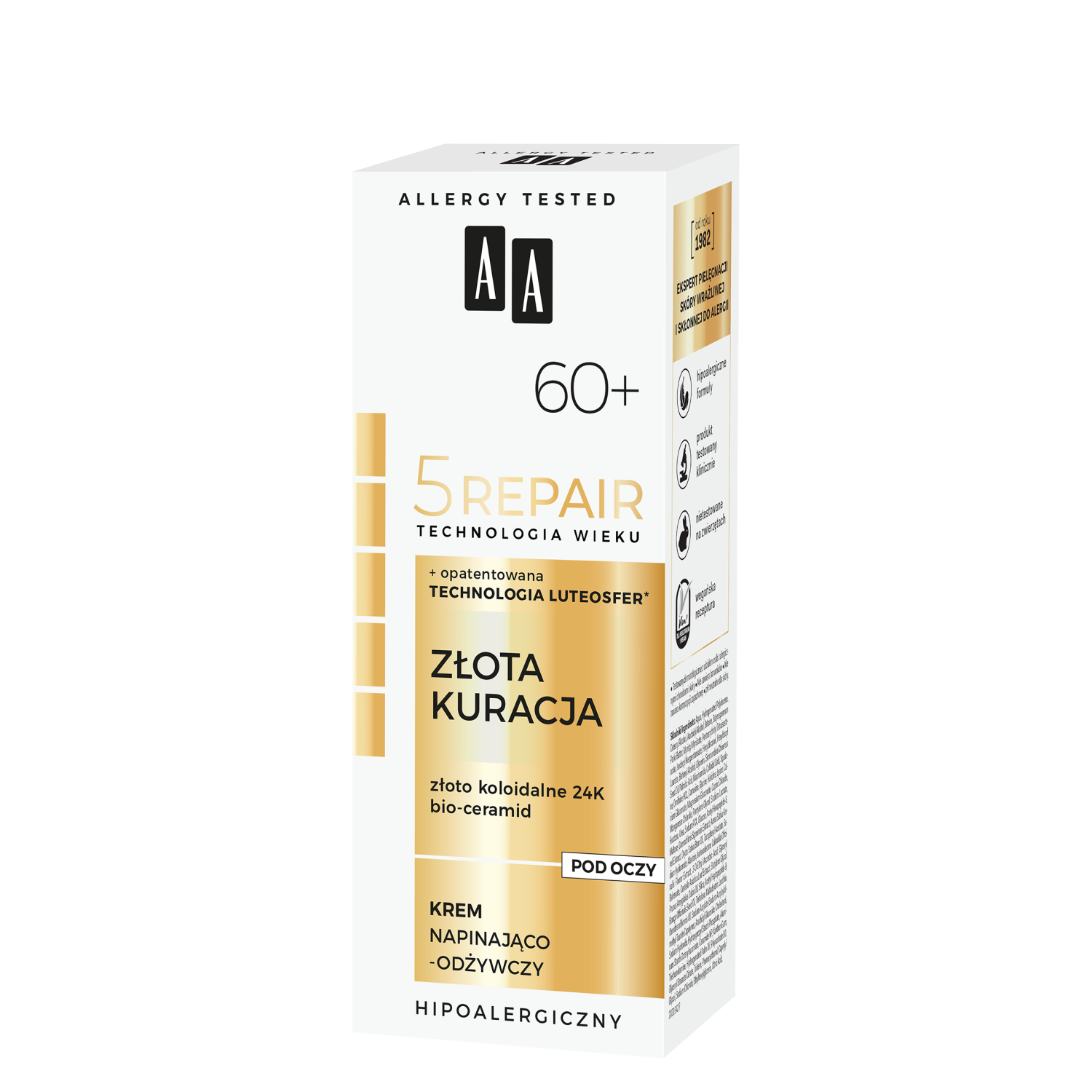 AA AA Technologia Wieku 5 Repair, krem napinająco-odżywczy pod oczy, 15 ml — Składniki i ocena