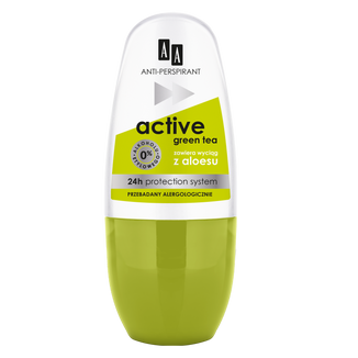 AA Deo, Anti-perspirant roll-on 24h, Active Green Tea, 50 ml - zdjęcie produktu