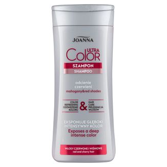 Joanna Ultra Color, szampon do włosów, odcienie czerwieni, 200 ml - zdjęcie produktu