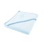 Bocioland, okrycie kąpielowe, 100 x 100 cm, bawełna 100%, ręcznik z kapturkiem, kolor niebieski, 1 sztuka - miniaturka  zdjęcia produktu