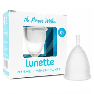 Lunette, kubeczek menstruacyjny, model 2, biały, 1 sztuka - zdjęcie produktu