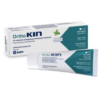 Kin Orthokin, pasta do zębów dla osób z aparatami ortodontycznymi, smak miętowy, 75 ml - zdjęcie produktu