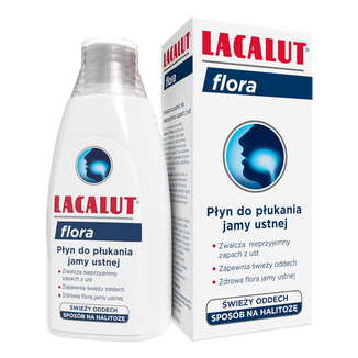 Lacalut Flora, płyn do płukania jamy ustnej, świeży oddech, 300 ml USZKODZONE OPAKOWANIE - zdjęcie produktu