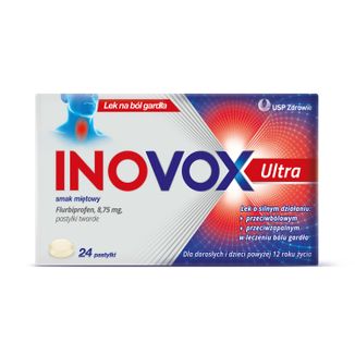 Inovox Ultra 8,75 mg, smak miętowy, 24 pastylki do ssania KRÓTKA DATA - zdjęcie produktu